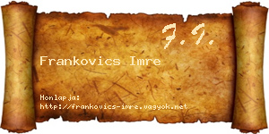 Frankovics Imre névjegykártya