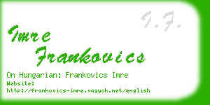 imre frankovics business card